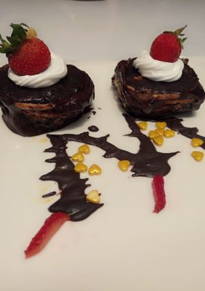 A picture of Marie biscuit coffee cake-no bake dessert.