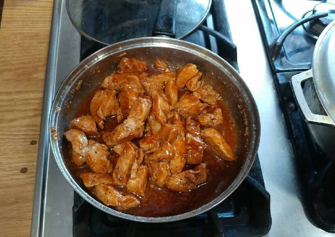 Pechuga de pollo en salsa BBQ Receta de Amanda- Cookpad