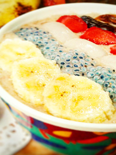 Foto resep 26. Smoothie bowl ~ pisang dan kurma #BikinRamadanBerkesan