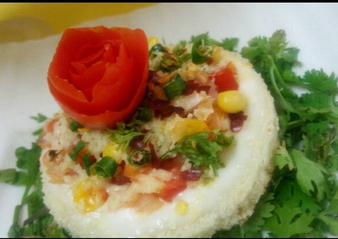 Open bread pizza