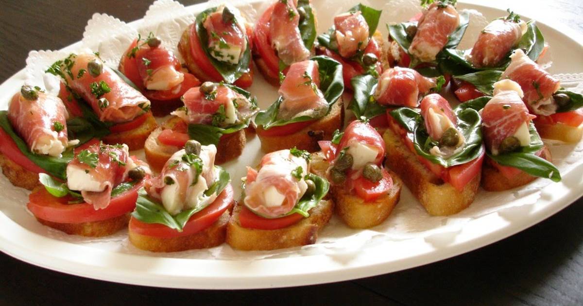 Cured Ham, Mozzarella and Caper Bruschetta Recipe by cookpad.japan ...