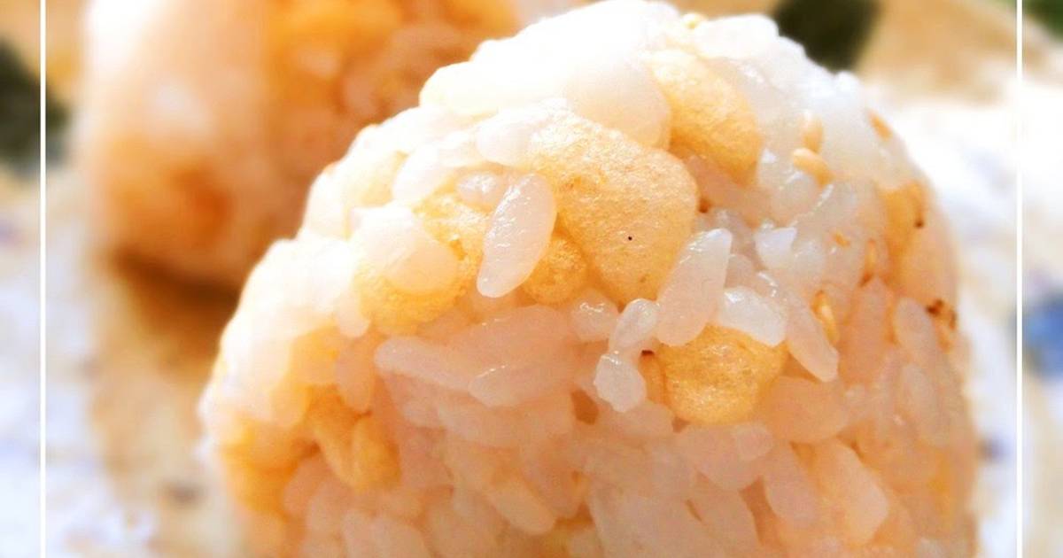 Tempura Crumbs and Mentsuyu Wasabi Onigiri Rice Balls Recipe by cookpad