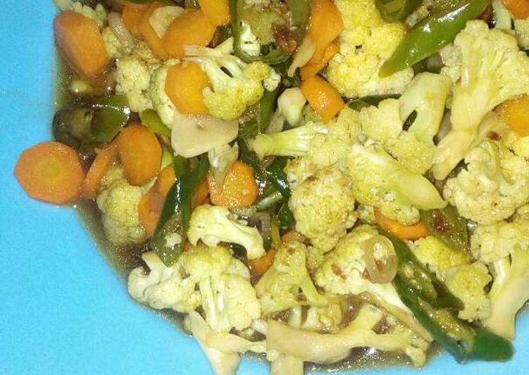 Cara memasak Cah Brokoli wortel Cabe Hijau Saus Mentega yang sempurna