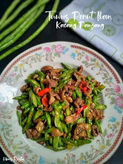 Foto resep Tumis Perut Ikan dan Kacang Panjang