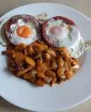 Huevos en nido con setas
