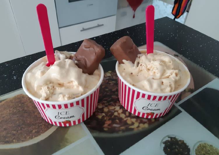 Recette: Glace au snickers