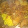 Bife a la criolla con arroz azafranado (?