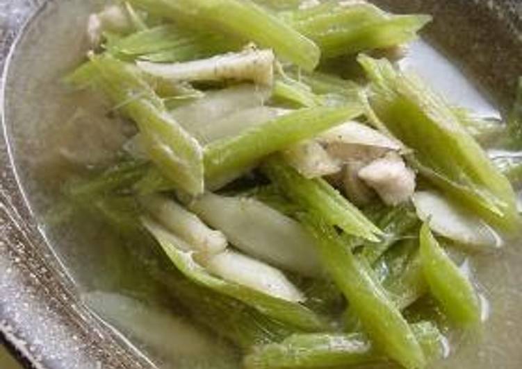 Recipe: Yummy Seasonal Spring Taste! Boiled Young Burdock (Leafy Burdock)