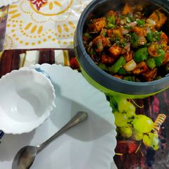 A picture of Dry Chilli paneer.