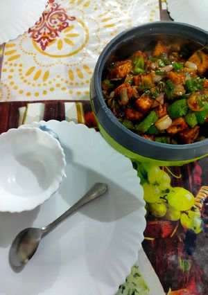 A picture of Dry Chilli paneer.