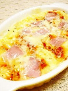 A picture of Steamed Pizza Bread with Pancake Mix.