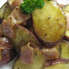 A picture of Sweet Potato and Bacon in Oyster and Mayonnaise Sauce.