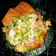 A picture of Dahi phulki Chaat 🥰😋💗.