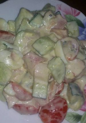 Hình của món Avocado quail egg salad.