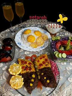 عکسی از دستور کباب تابه ای دو رنگ