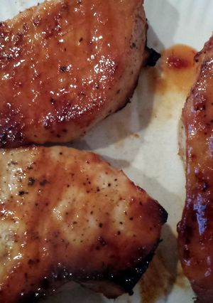 A picture of quick & easy sweet & sour pork chops.