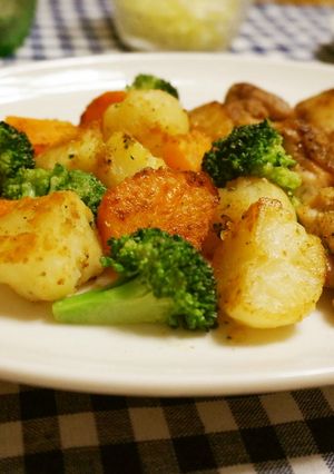 A picture of Root Vegetable and Broccoli Grill.