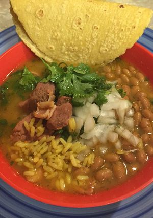 A picture of Steak In Green Chile Sauce Soup (Carne En Su Jugo).