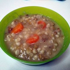 A picture of Hearty Vegan Split-Pea and Lentil Soup.