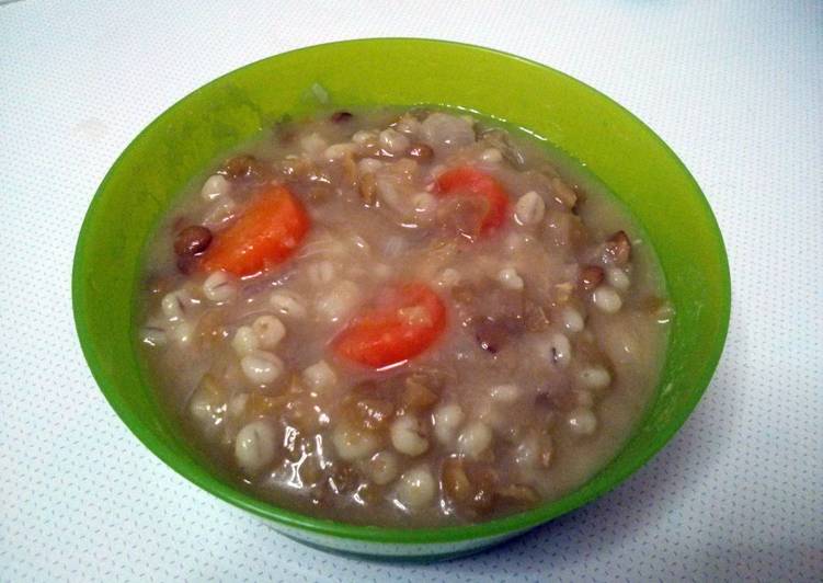 Recipe of Homemade Hearty Vegan Split-Pea and Lentil Soup