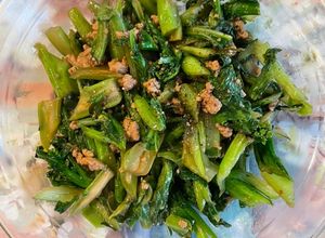 Hình của món Cải xanh xào thịt nạc.