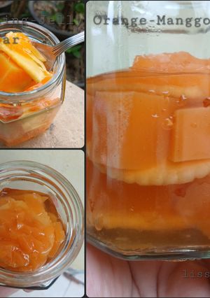 Foto resep Pudding Jelly Orange 🍊Manggo 🥭dalam Stoples (in jar 🫙)