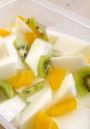 A picture of Almond Tofu (Great for Toddlers).