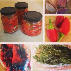 A picture of Italian Peppers Preserved.