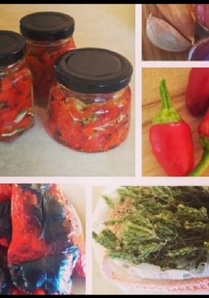 A picture of Italian Peppers Preserved.