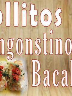 Una foto de Rollitos de langostinos y bacalao