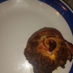 A picture of Bacon cheeseburger roll up.