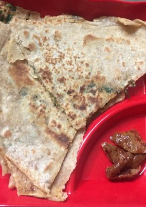 A picture of Layers masala paratha.
