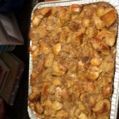 A picture of Banana foster bread pudding.