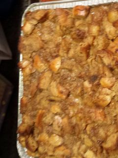 A picture of Banana foster bread pudding.