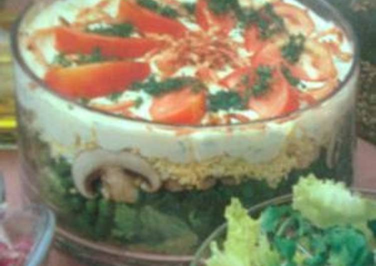 Recipe of Award-winning Layered creamy garden salad