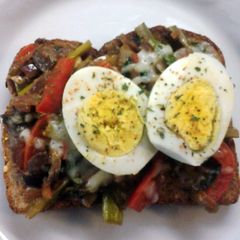 A picture of Breakfast Veggie Stir Fry on Toast.