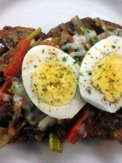 A picture of Breakfast Veggie Stir Fry on Toast.