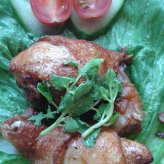A picture of Deep fry chicken milk marinated.