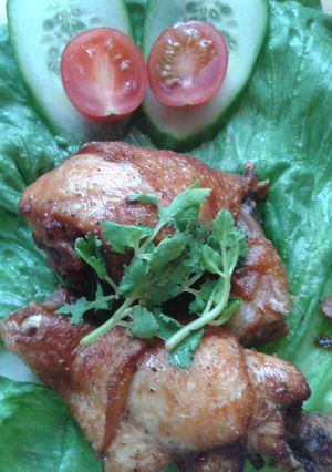 A picture of Deep fry chicken milk marinated.
