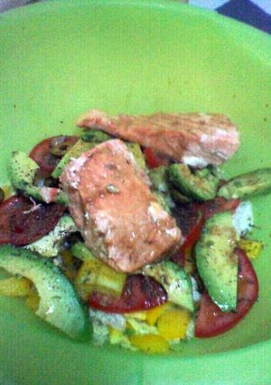 A picture of Oh Mega Three Salad.