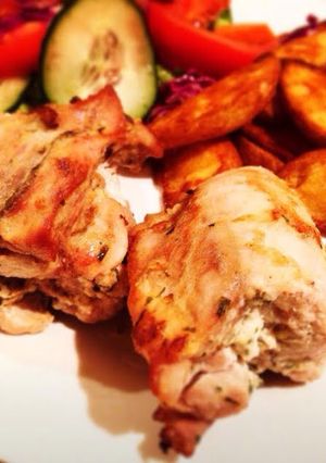 A picture of Feta & Thyme Stuffed Chicked.