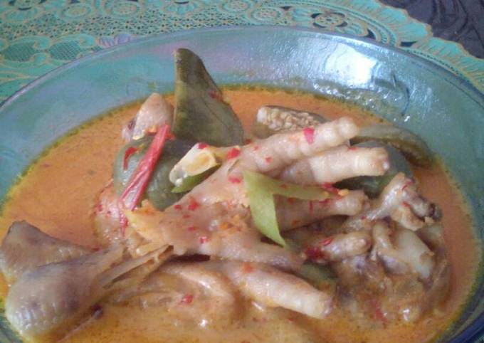 Ceker sayap ayam santan bumbu rica2