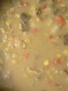 A picture of Chicken and Corn Chowder.