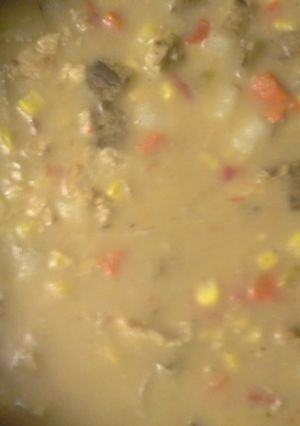 A picture of Chicken and Corn Chowder.