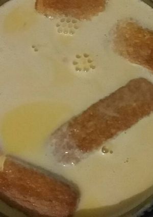 Una foto de Flan con vainillas
