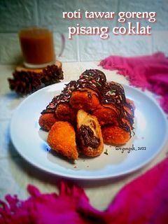 Foto resep Roti tawar goreng pisang coklat