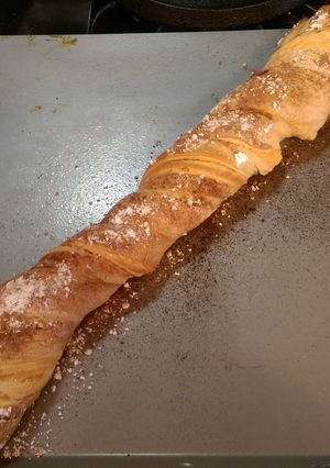 A picture of Twisted Pumpkin Cream cheese Bread.