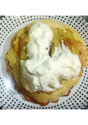 Una foto de Panqueques de avena con banano