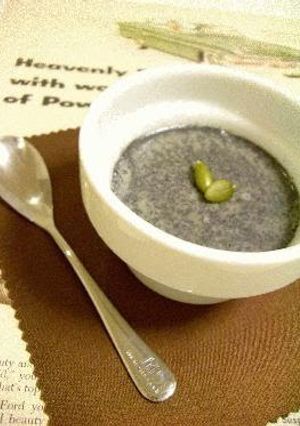 A picture of Healthy Black Sesame Soy Milk Pudding.