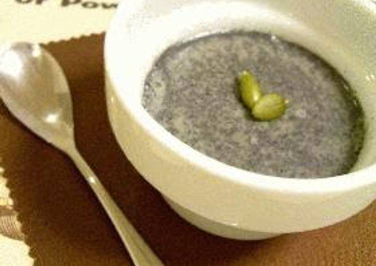 Recipe: Tasty Healthy Black Sesame Soy Milk Pudding This is A Recipe That Has Been Tested  From Homemade !!